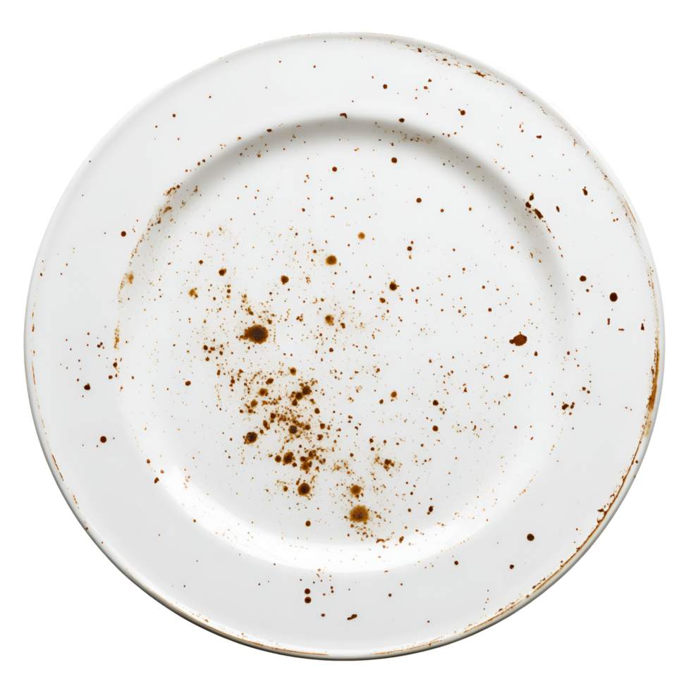 Rustic White Plate Transparent Background png