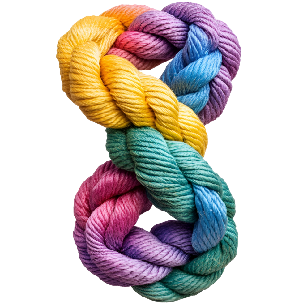 Colorful Rainbow Yarn Ball Transparent Background png