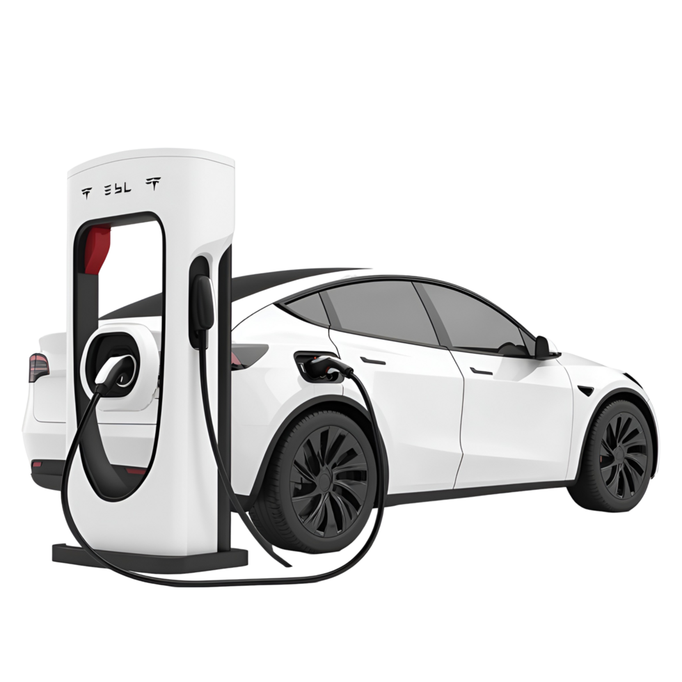 Smart EV Charging Dock Transparent Background png
