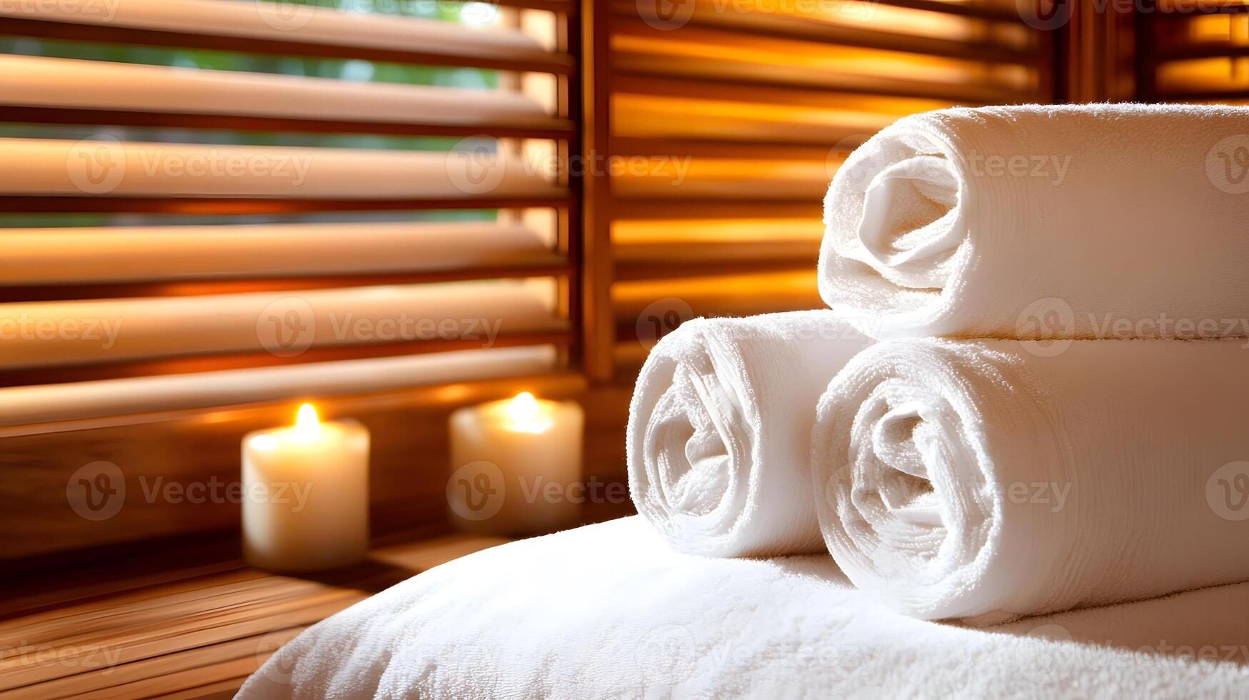 Relaxing bedroom with soft lighting, promoting peaceful sleep and well-being photo