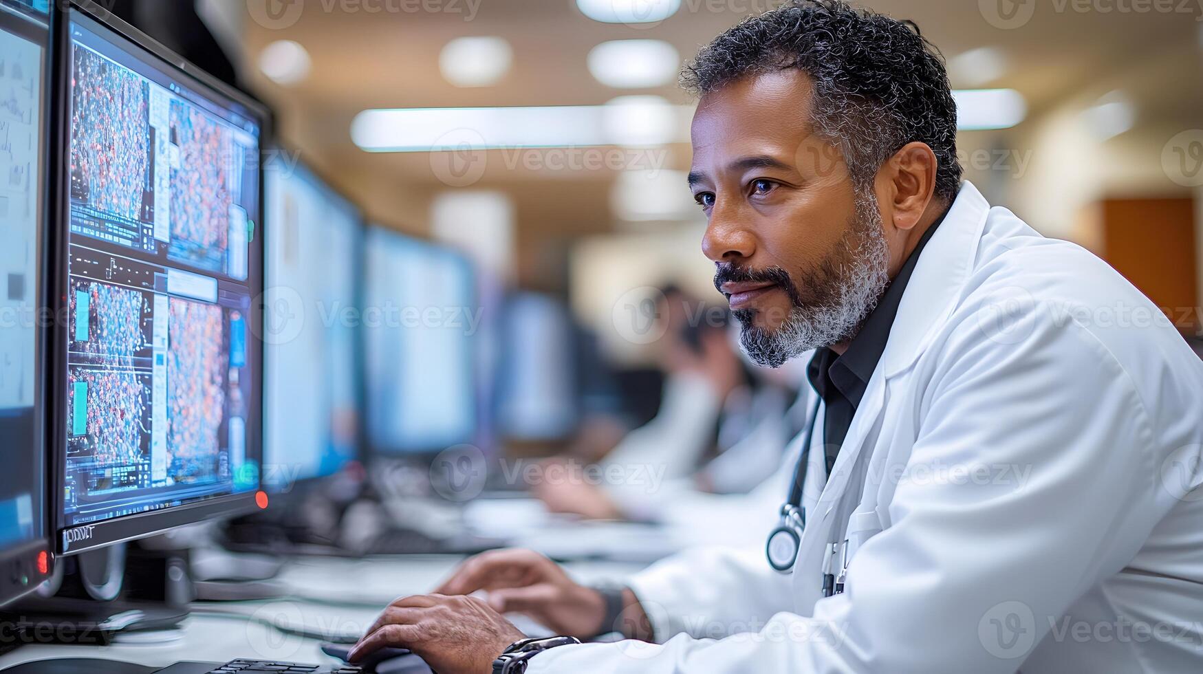 Experts designing mobile healthcare applications in a state-of-the-art workspace photo
