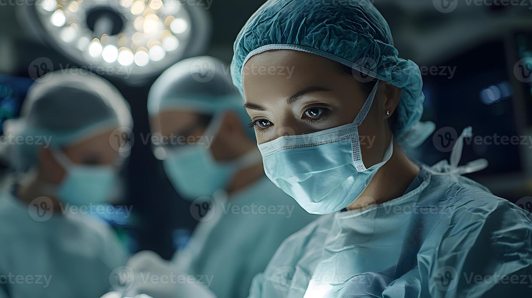 AI guiding surgeons during minimally invasive procedures in an advanced operating room photo