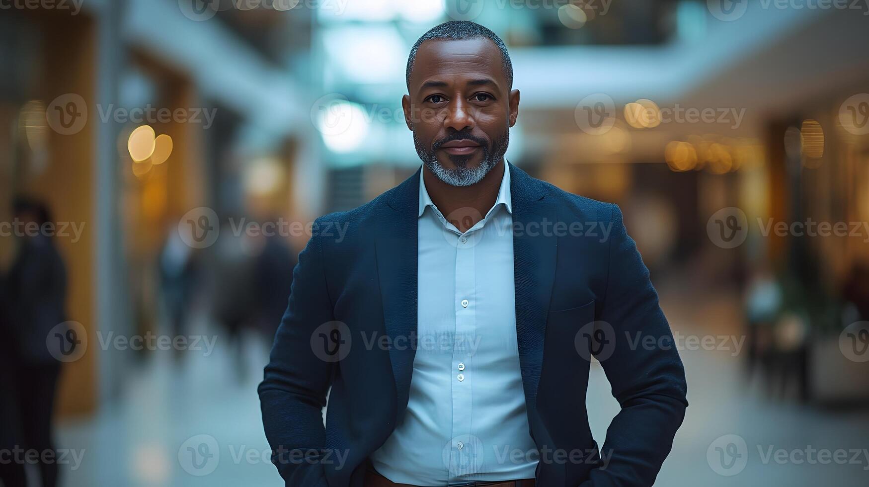 Professional leader guiding a diverse group in a creative office environment, full body wide angle, high resolution. photo
