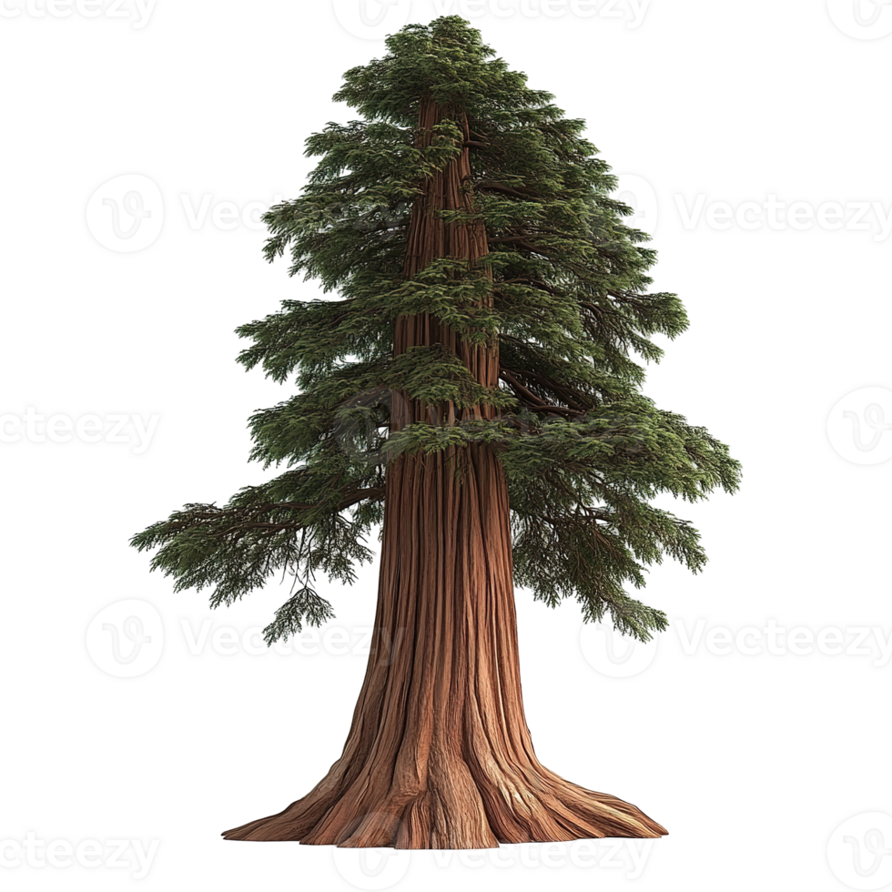 A towering tall evergreen tree with its full canopy displayed png