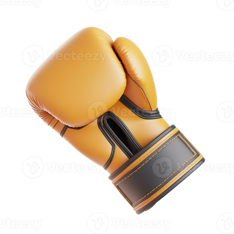 An orange boxing glove displaying the sport of pugilistic competition png
