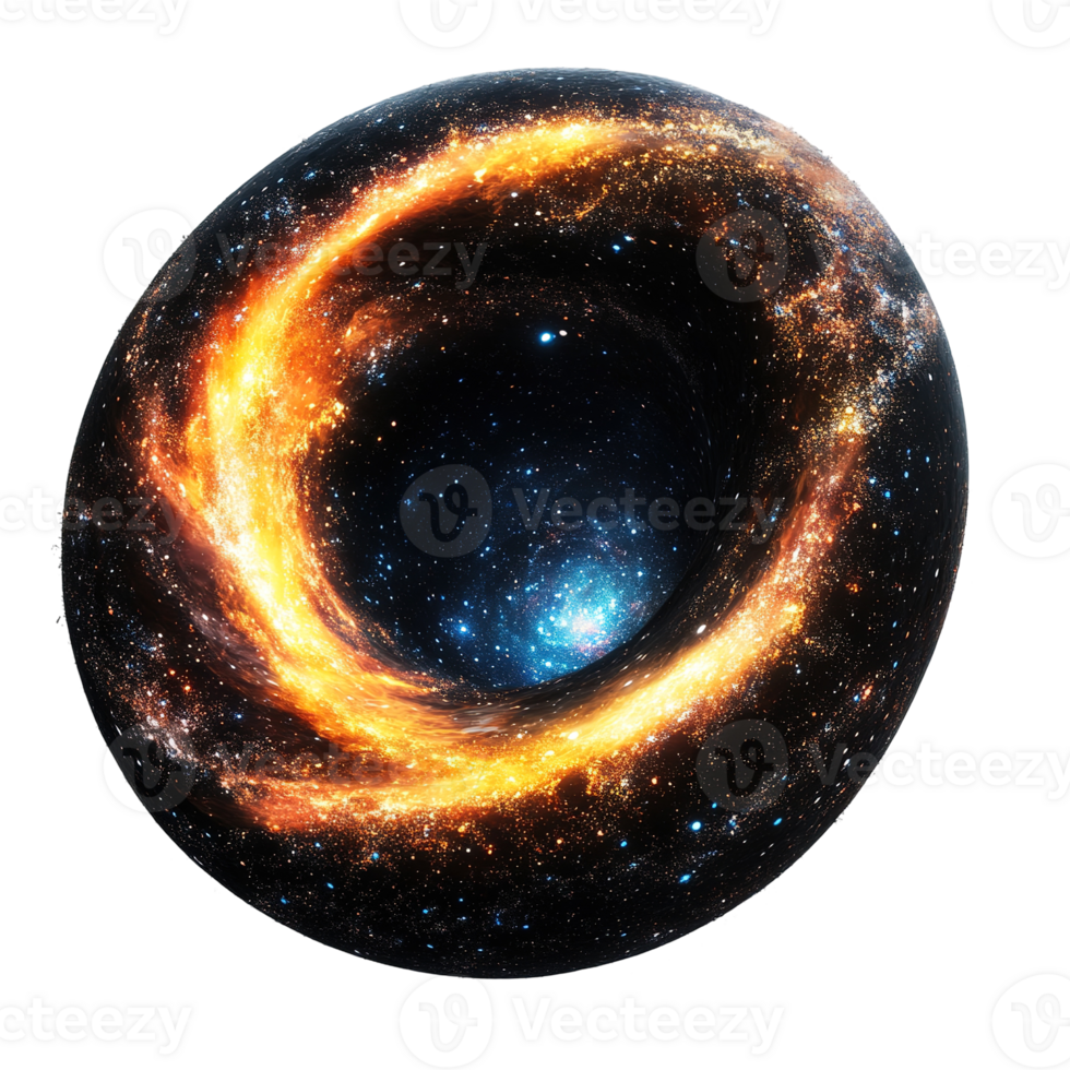 A depiction of space displaying a portal to another dimension png
