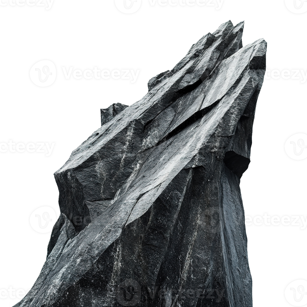 Angular formation of dark grey rock appears to be mountainous png