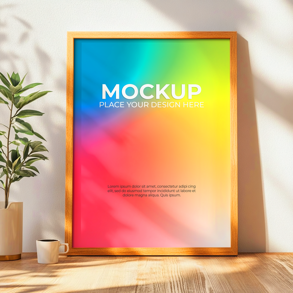 Empty Black and White Frames for Versatile Decor psd