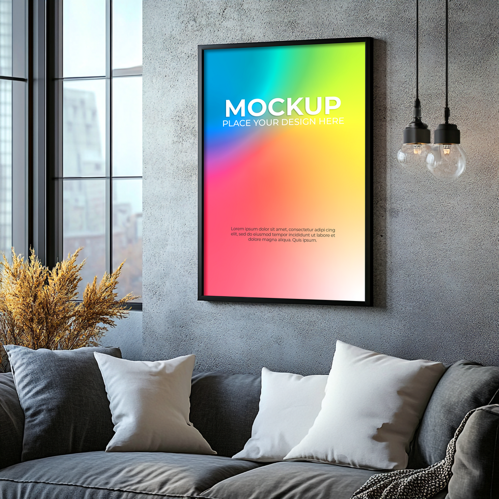 Stylish Hanging Picture Frame for Elegant Wall Displays psd