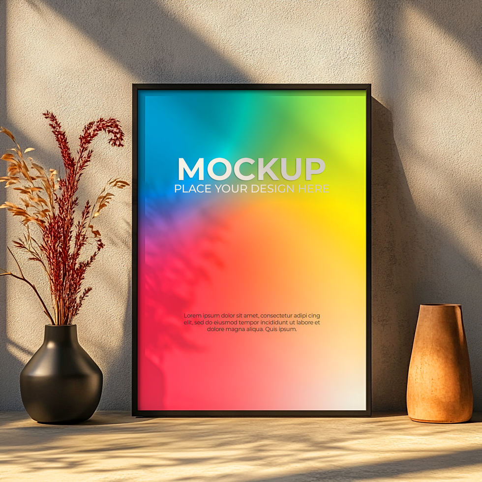 Elegant Gold Frame for Stylish Interior Spaces psd