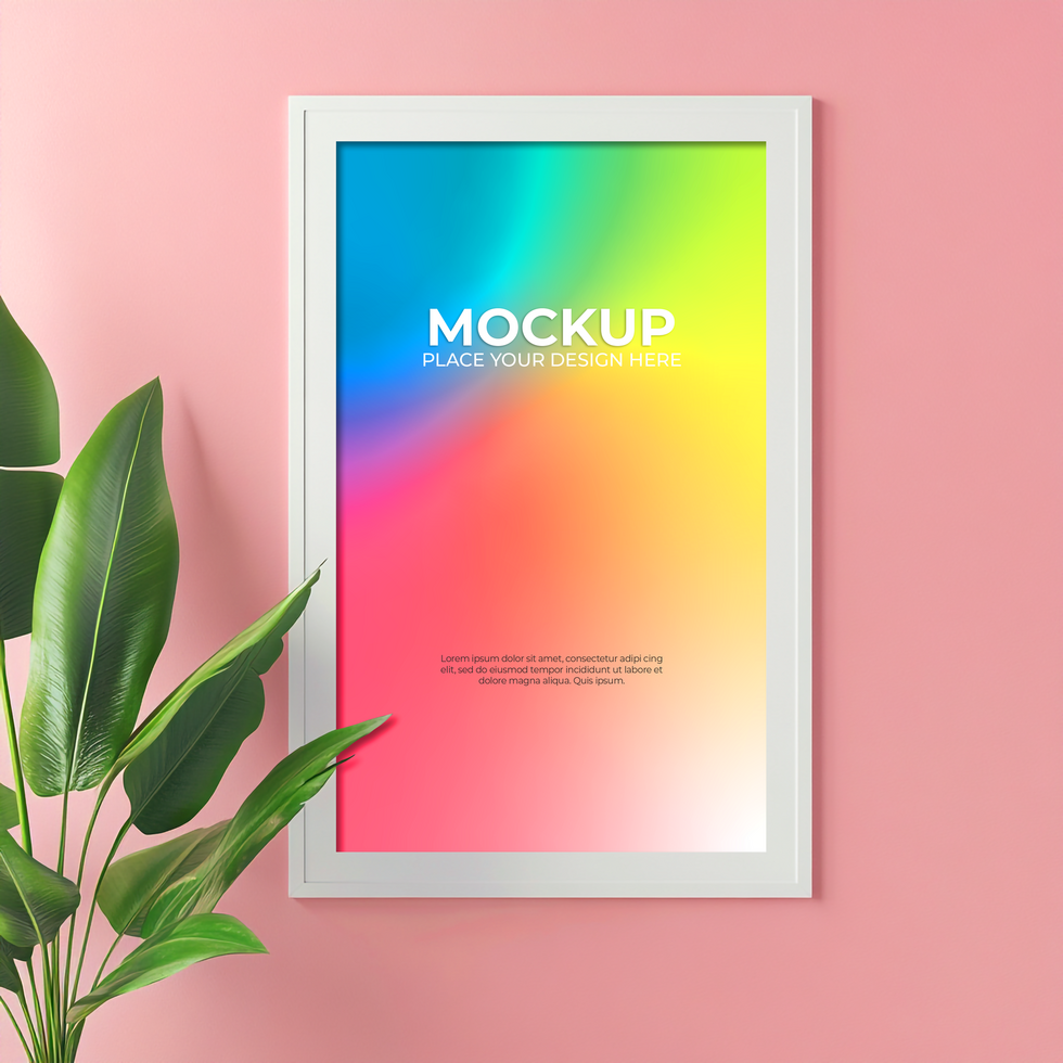 Classic Black Frame for Home and Office Walls psd