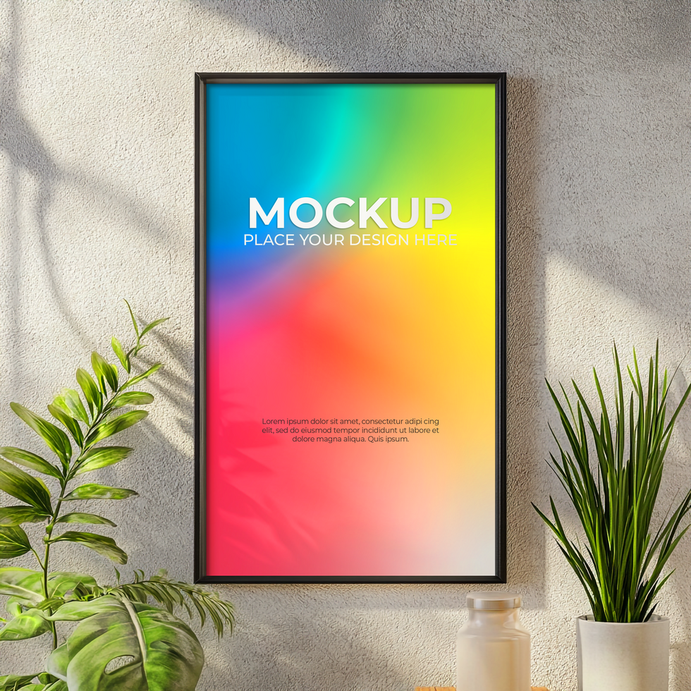 Customizable Picture Frame Mockup for Creators psd