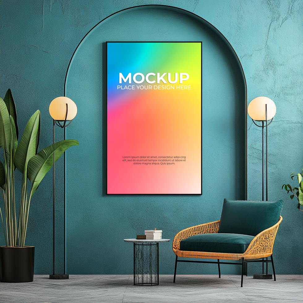 Framed Artwork Display Mockup for Interior Styling psd