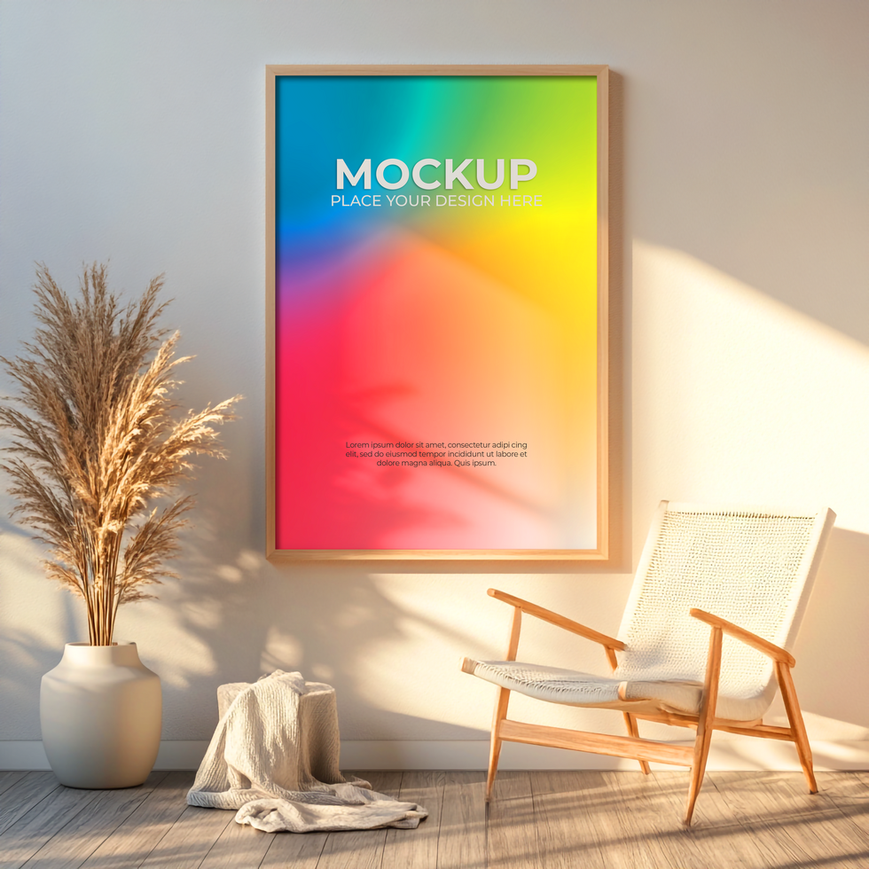 Floating Picture Frame for Interior Design Showcases psd