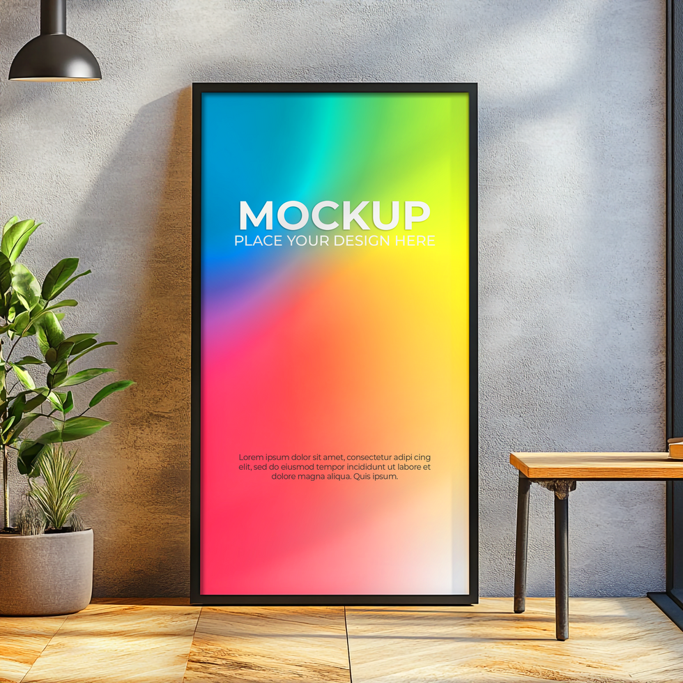 High-Quality Photo Frame Mockup for Interior Designers psd