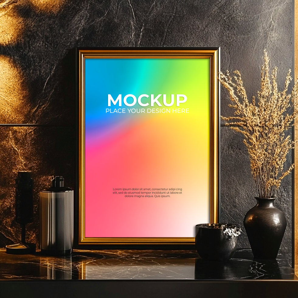 Chic Minimalist Wall Frame for Elegant Artwork Showcases psd