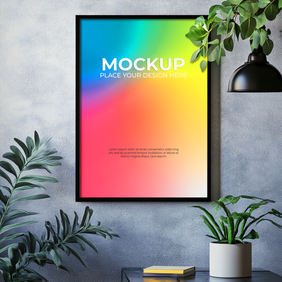 Modern Wall Frame Mockup for Elegant Interior Displays psd