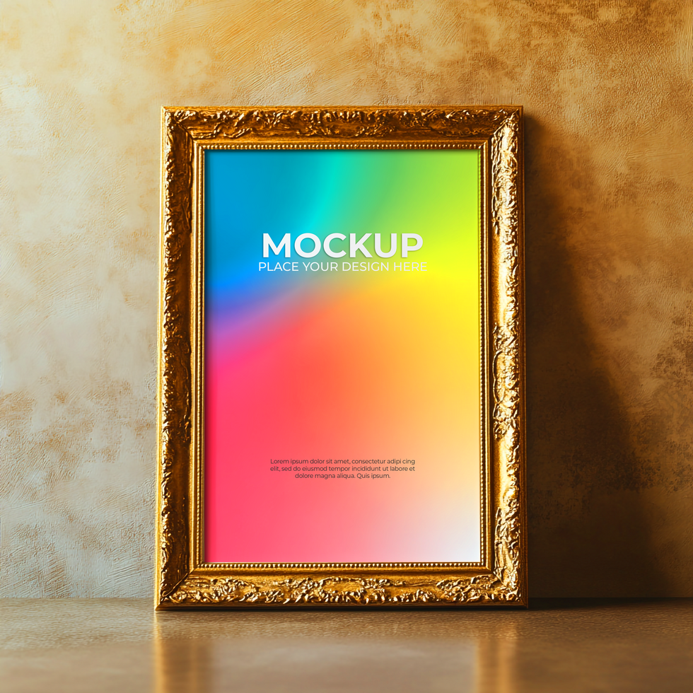 White Hanging Frame for Professional Decor Presentations psd