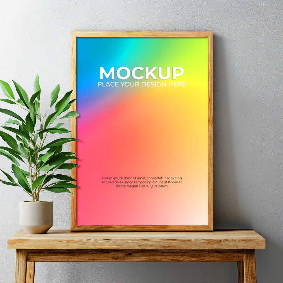 Realistic Floating Frame for Professional Art and Photography psd