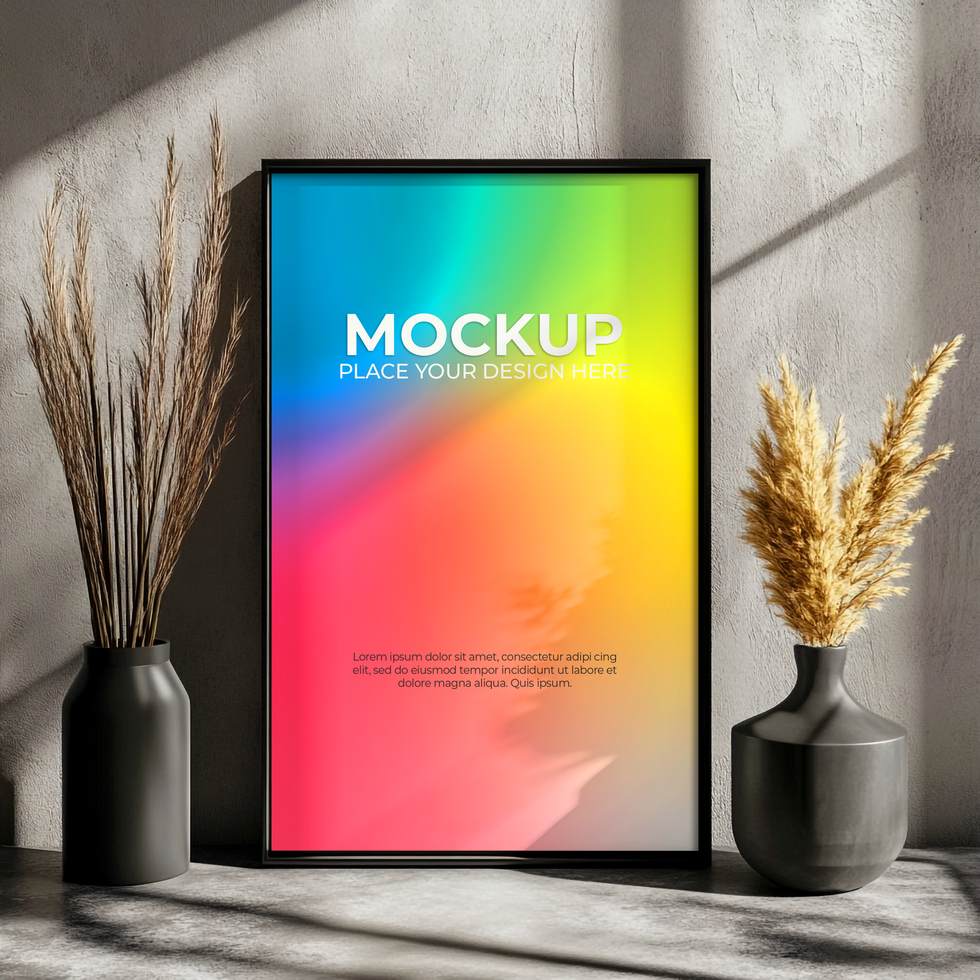 Sleek and Sophisticated Frame for Stylish Interior Design psd