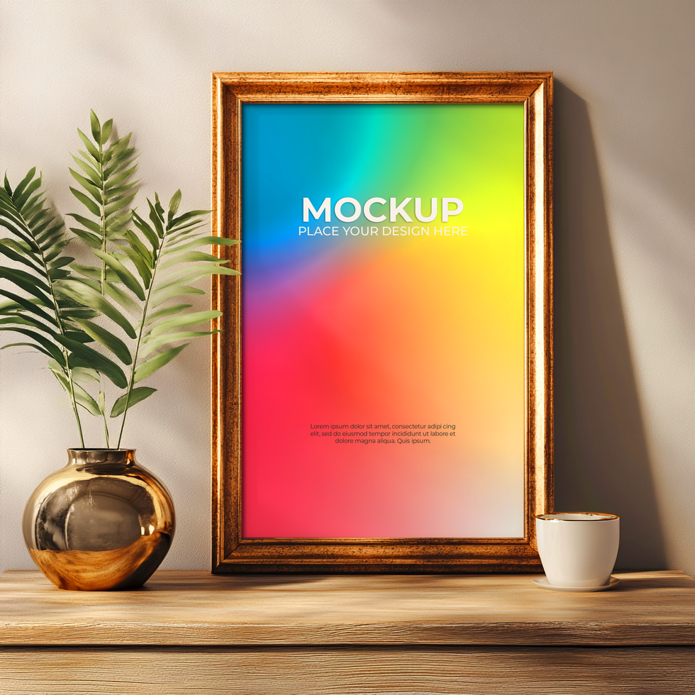 Premium Black Frame for Artistic and Creative Presentations psd