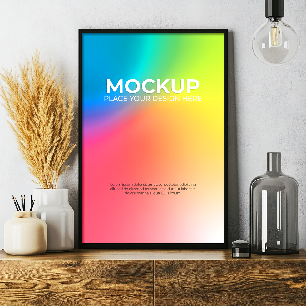 Realistic Wooden Frame for Artistic Displays psd