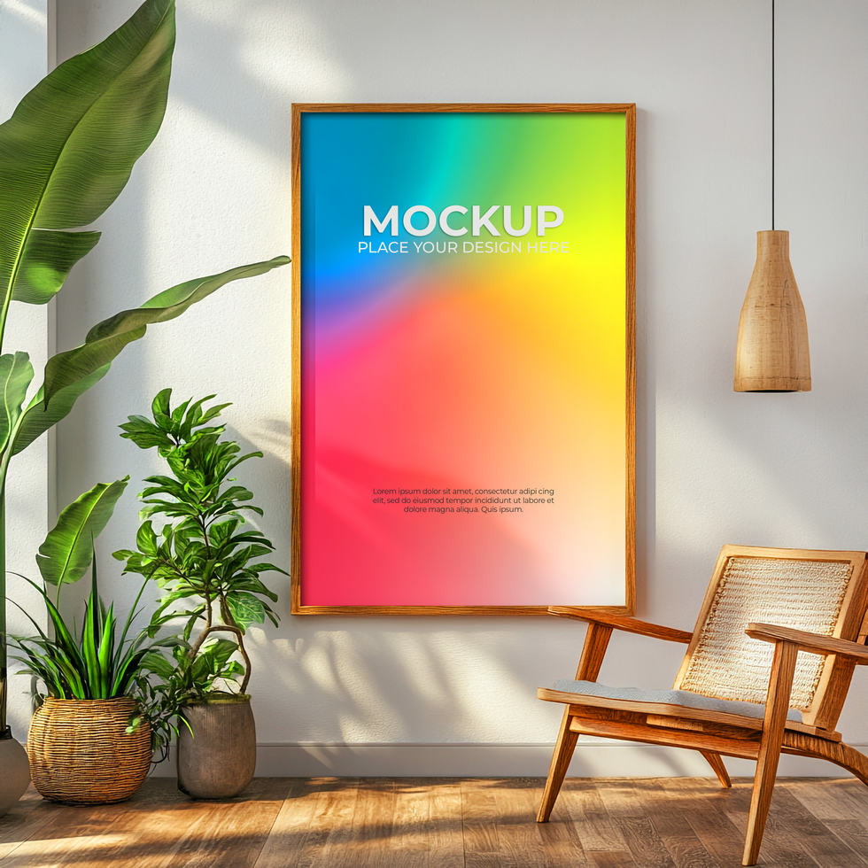Premium Modern Frame for Realistic Interior Design psd