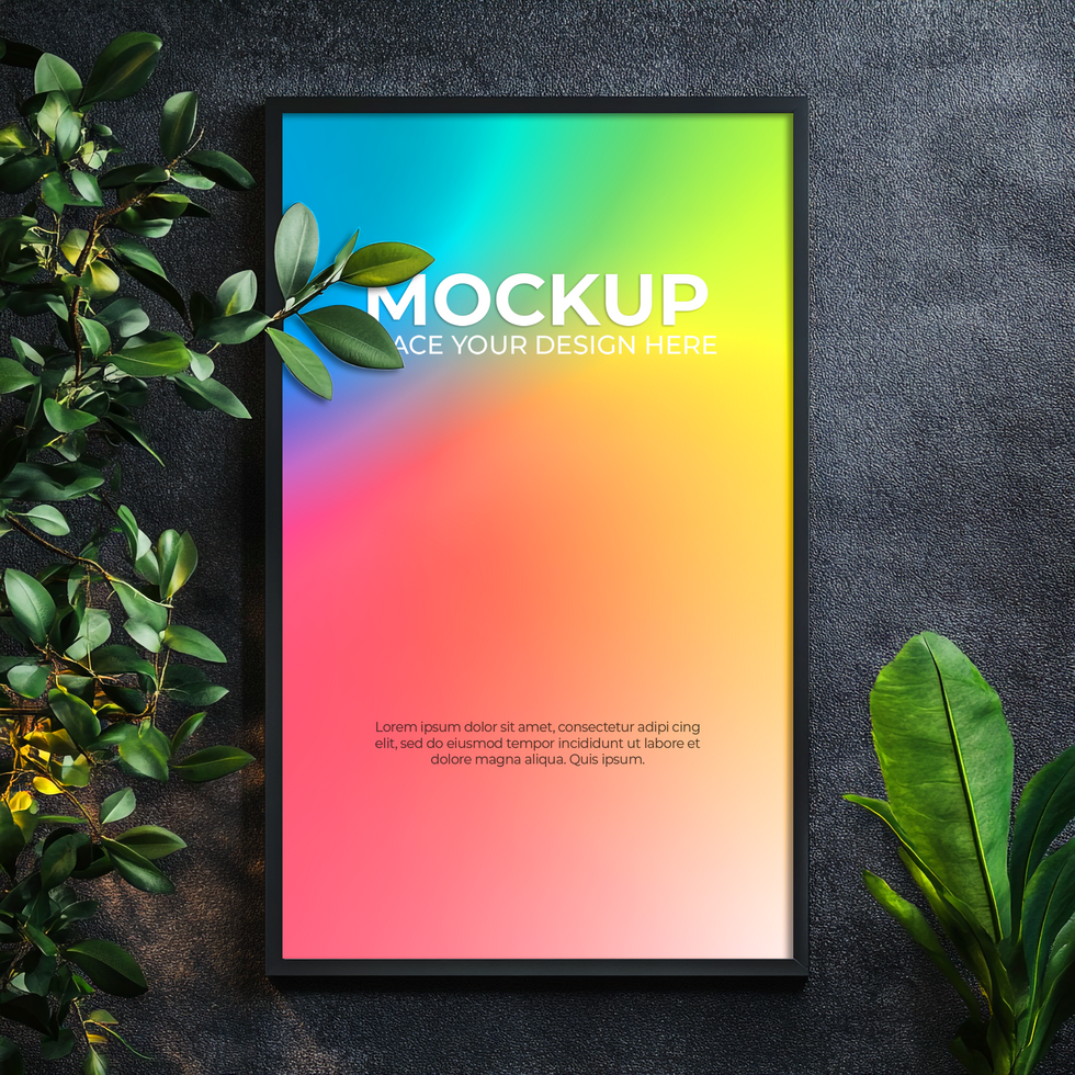 Minimal Frame Mockup for Home and Office Decor psd