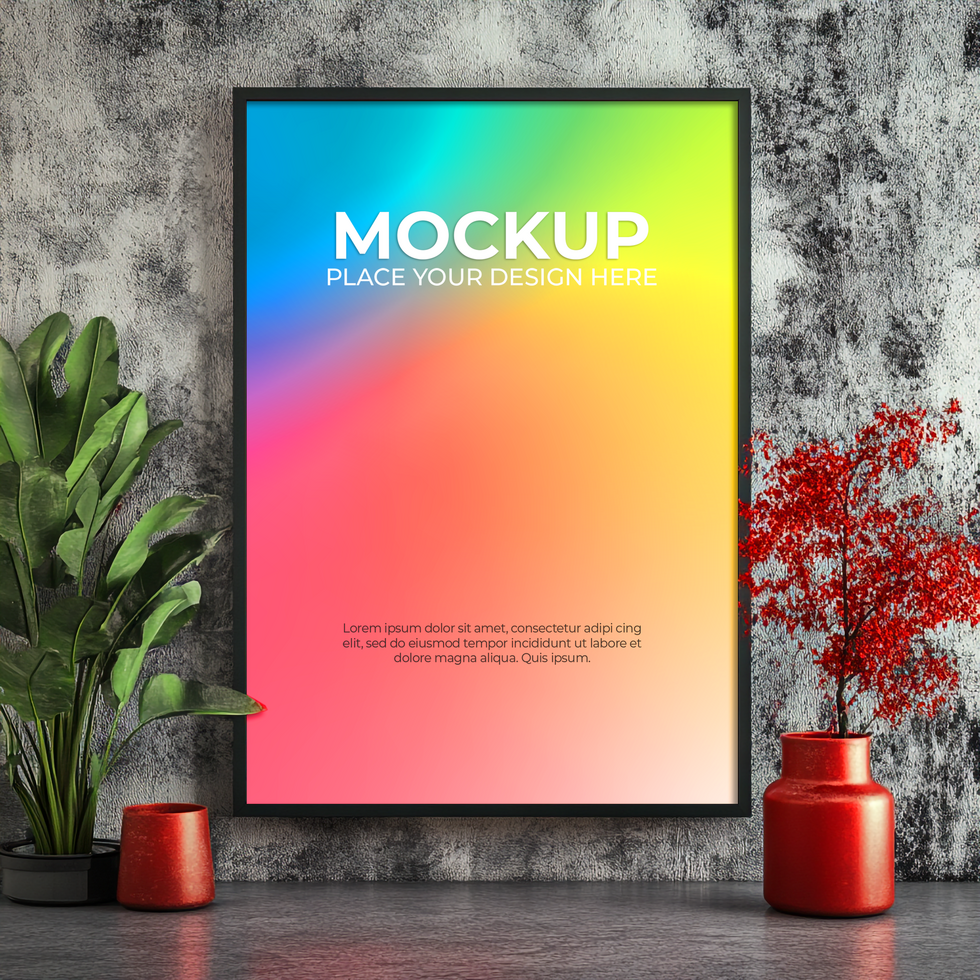 Clean and Elegant Frame for Artwork or Branding psd