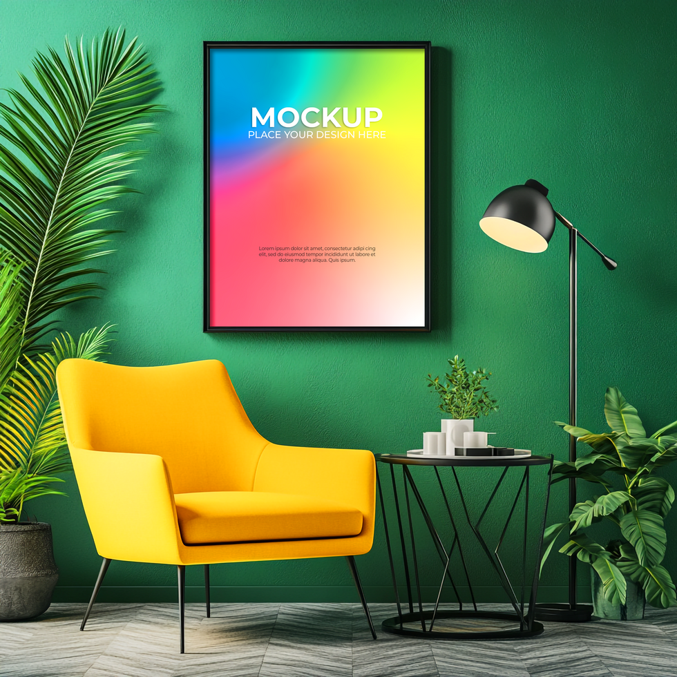 Premium Realistic Frame for Creative Design Showcases psd