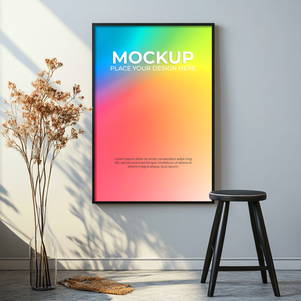 Aesthetic Blank Frame for Branding and Marketing psd