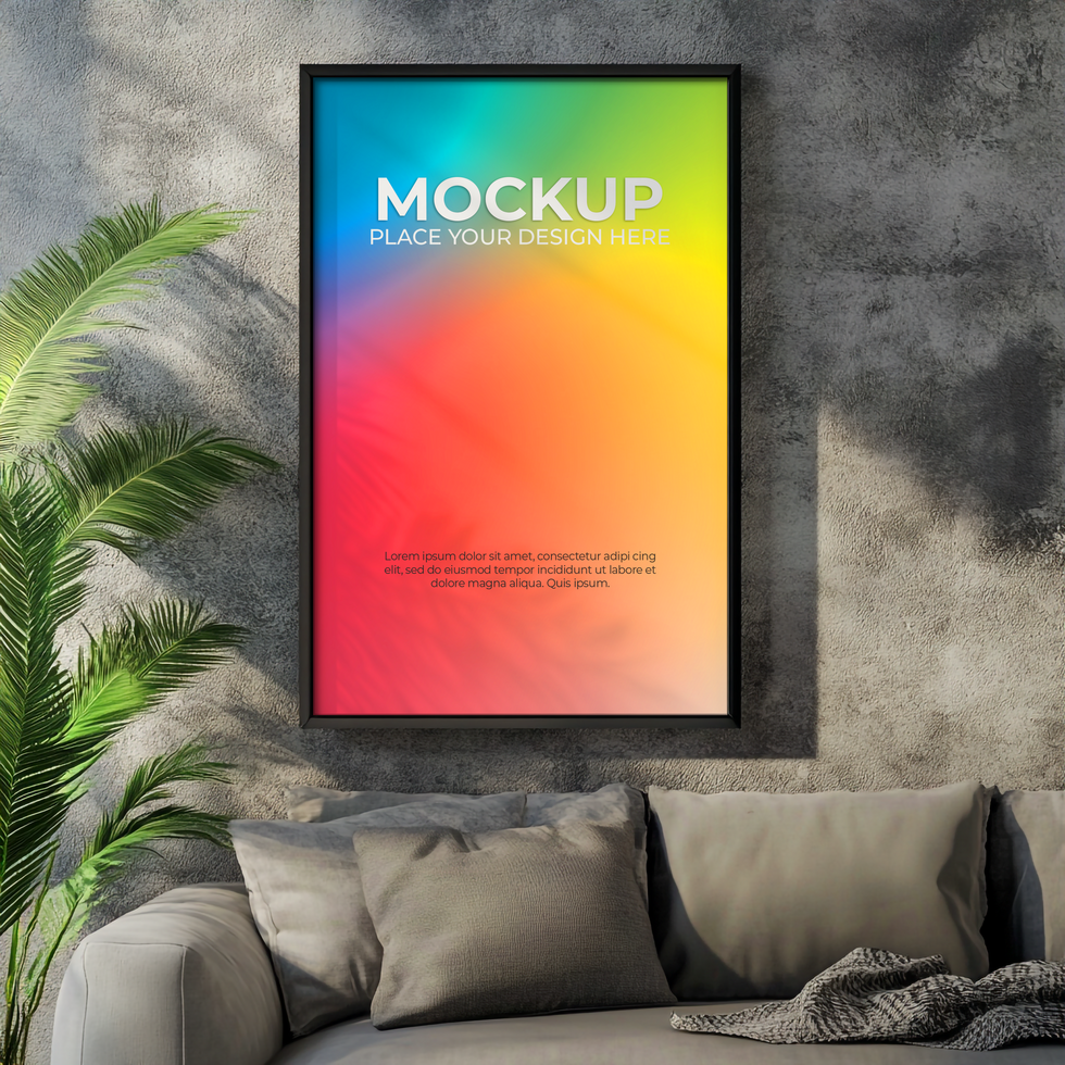 Minimalist Blank Picture Frame Mockup for Modern Interiors psd
