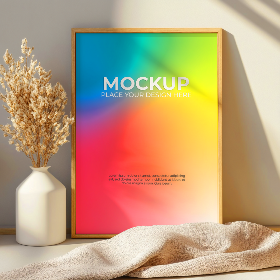 Black Wall Hanging Frame for Branding and Art psd