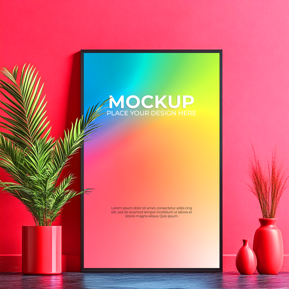 Wooden Picture Frame for Artwork and Branding psd