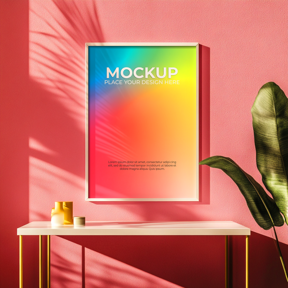 Versatile Blank Frame Mockup for Posters and Prints psd