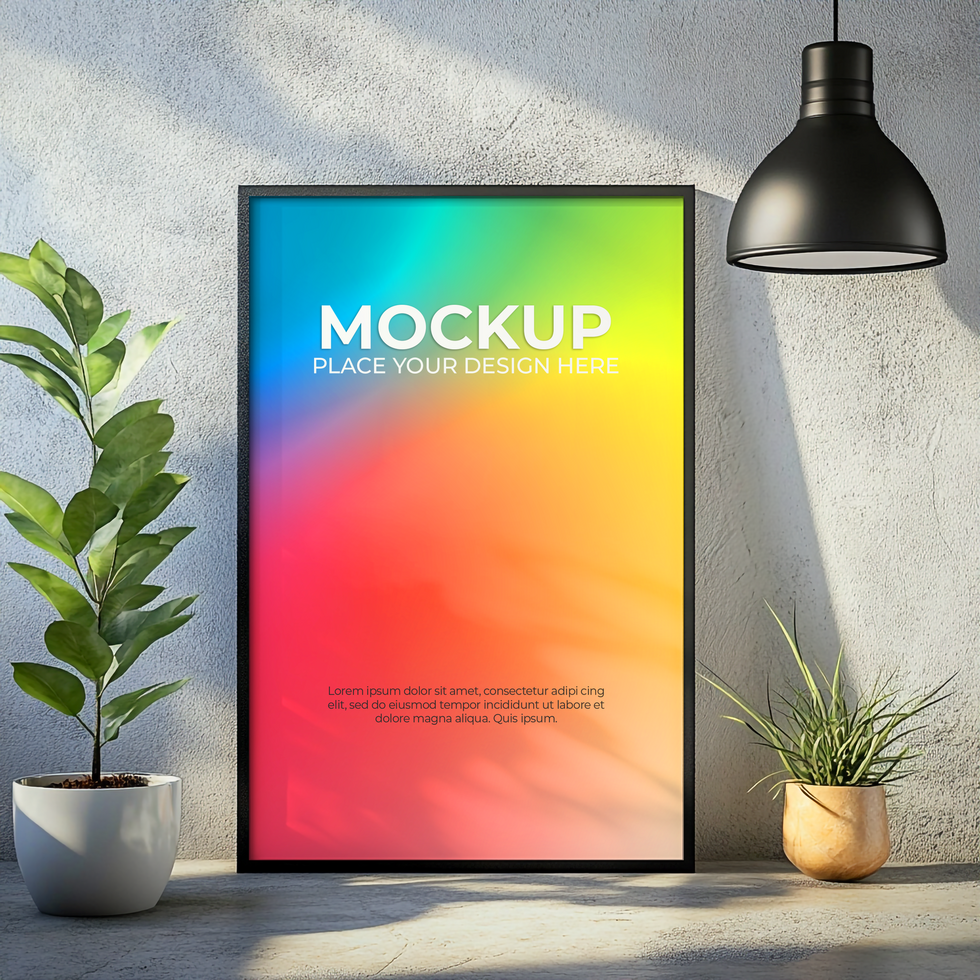 Contemporary Picture Frame for Digital Artwork psd