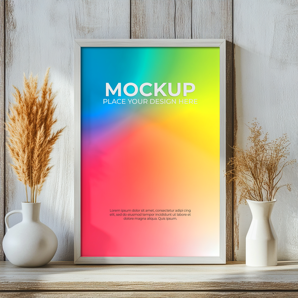 Minimal Hanging Frame for Artwork and Branding psd