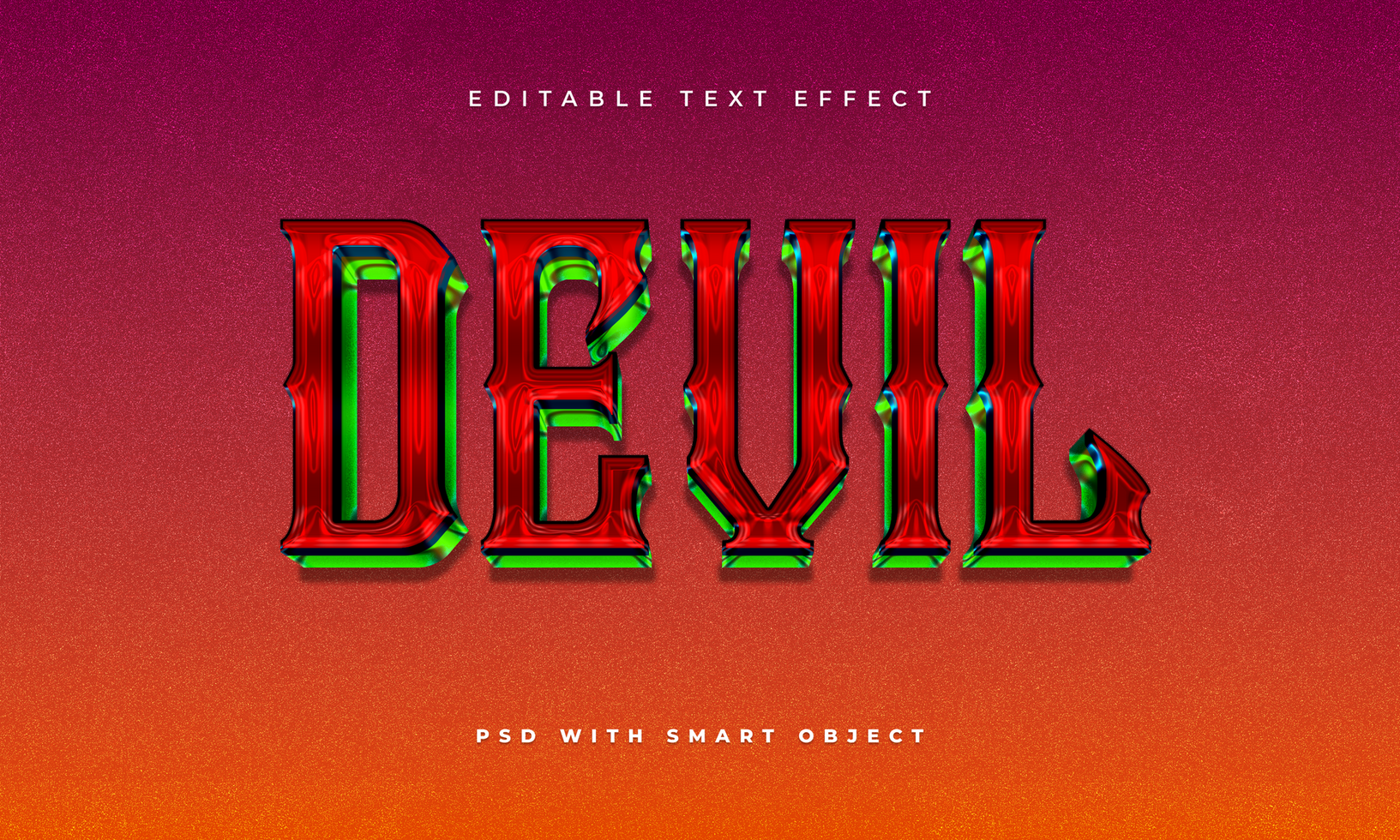 Devil photoshop editable text effect template psd