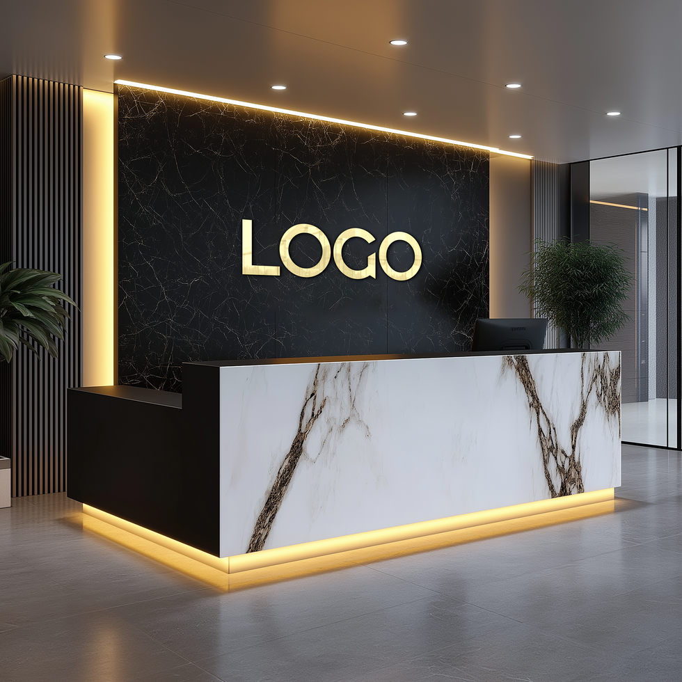 Modern Reception Mockup psd