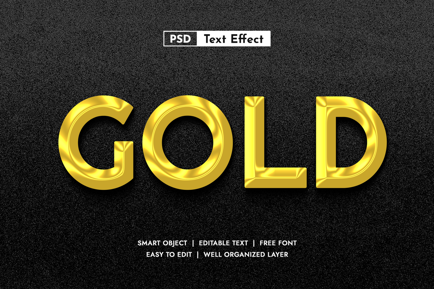 Golden Editable Text Effect psd