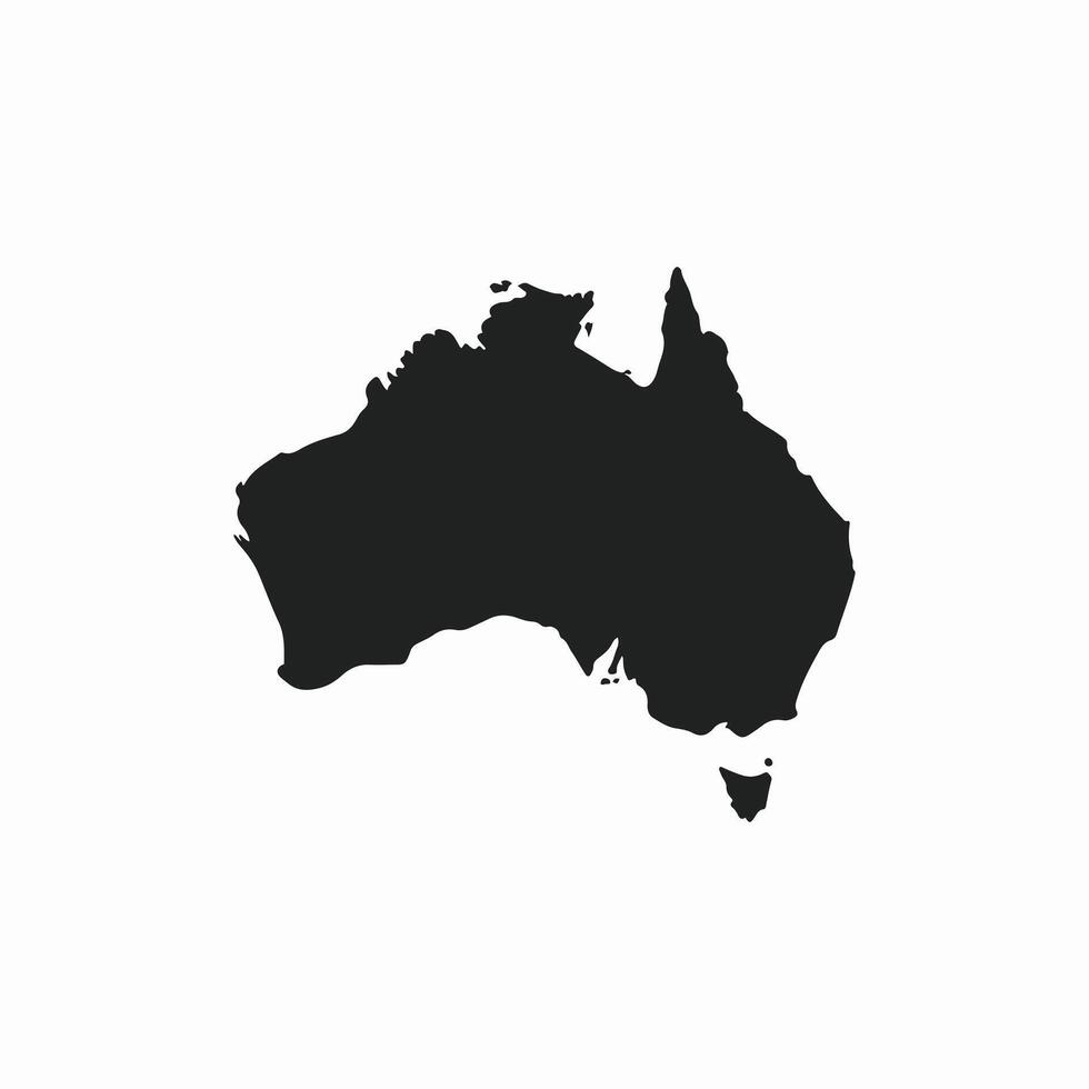 Australia map silhouette vector