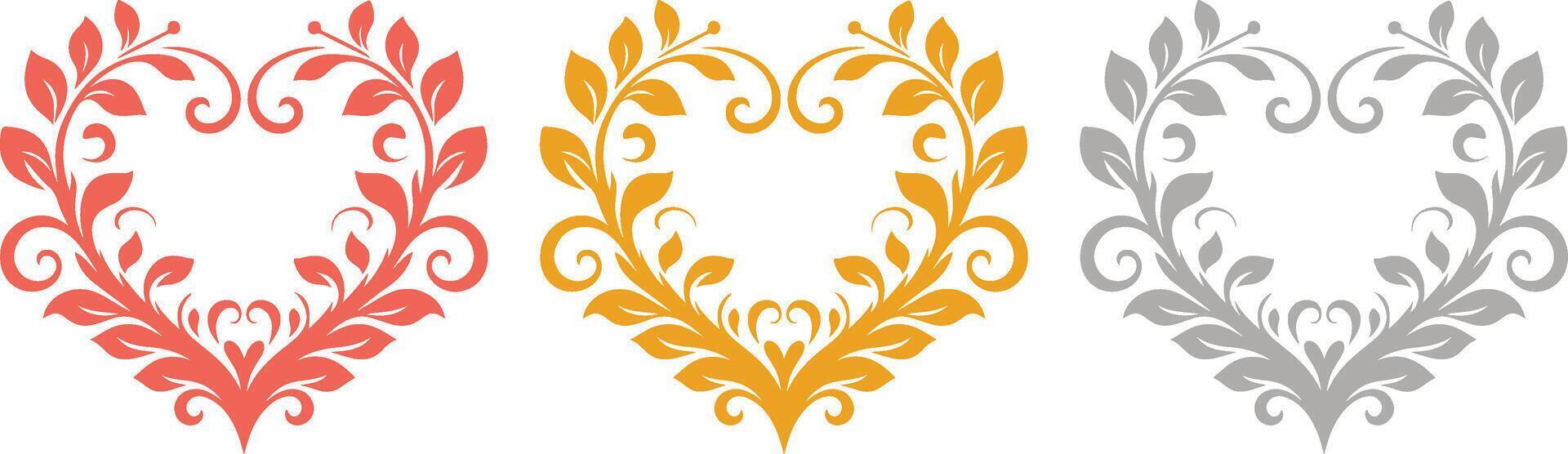 Set of Flaming Hearts, Fiery Heart Illustrations Isolated on White Background for Tattoo and Graphic Design vector