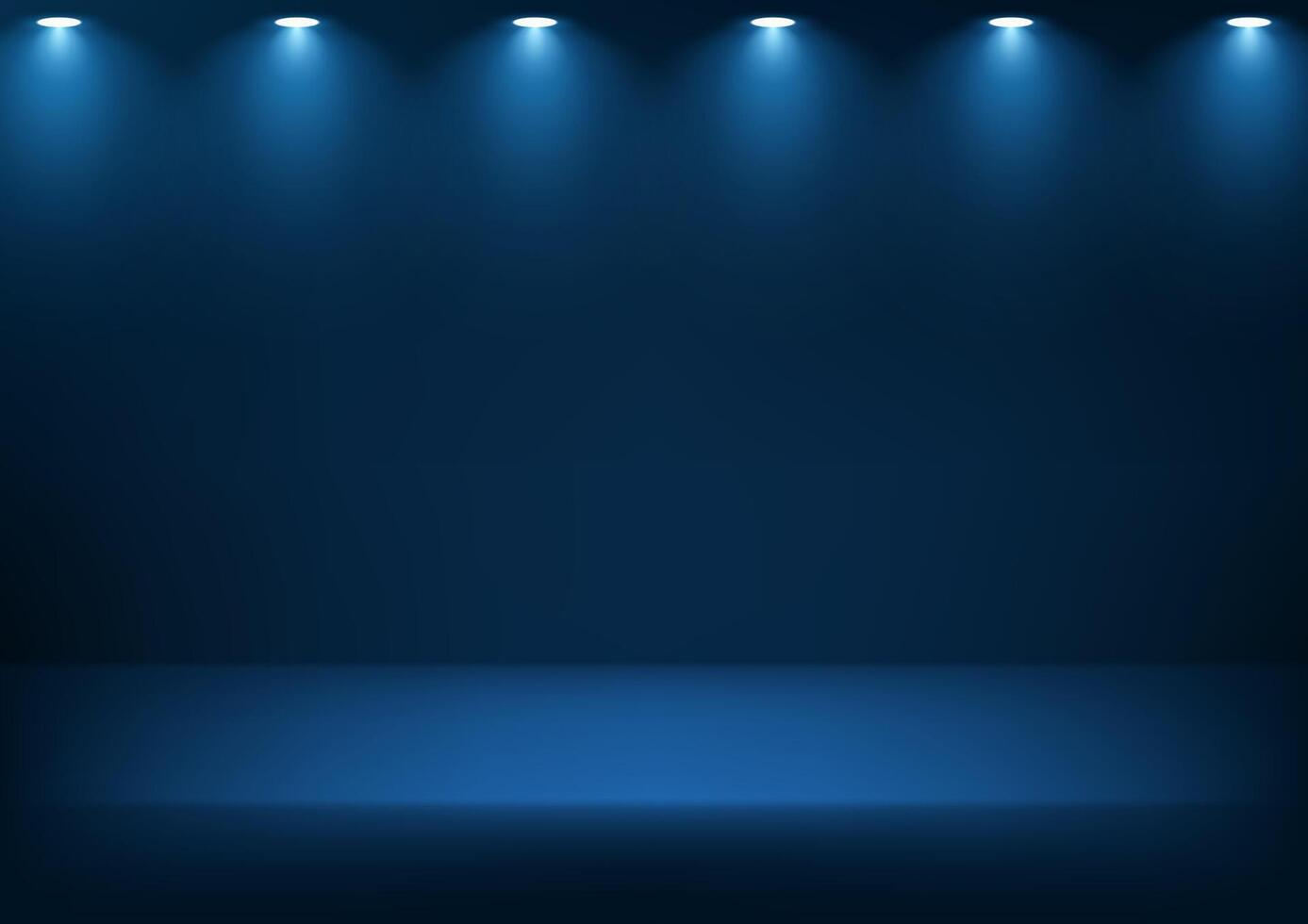 Empty dark blue studio background with light effect space for selling products, backdrop, wallpaper, background, text. illustration. vector