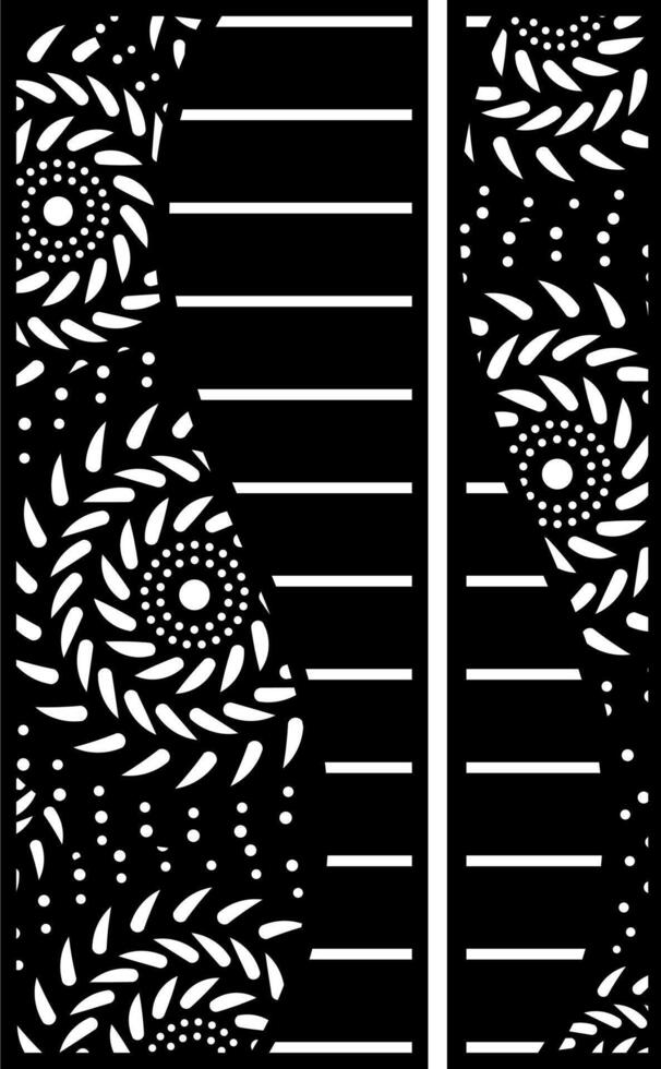 Laser Cut Decorative Panel with Geometric Floral Pattern vector
