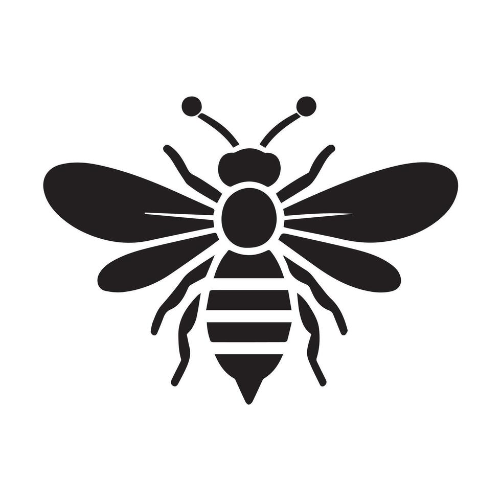 Stylized Bee Illustration in a Circular Design vector