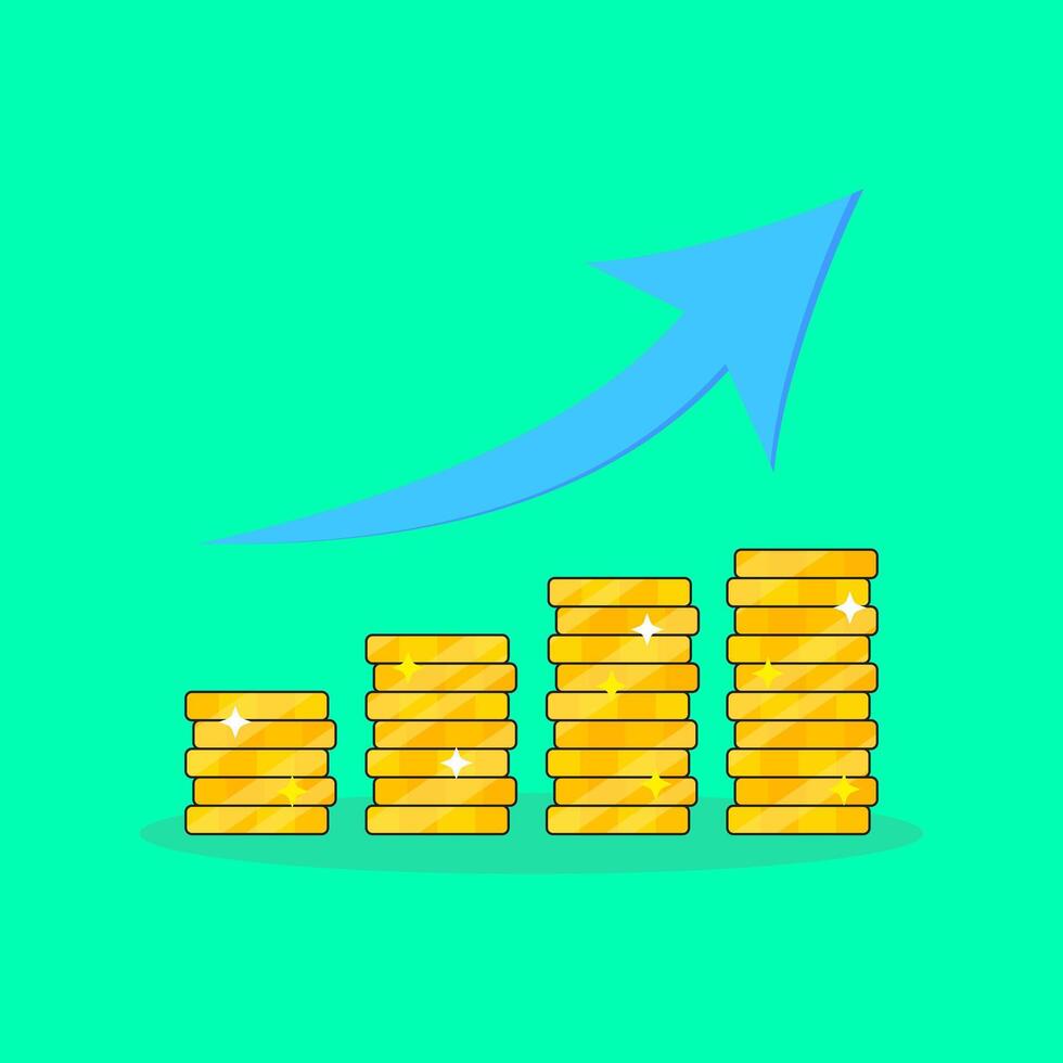 Growth Income Illustration. Suitable For Investment, Finance, Business and Management Content vector