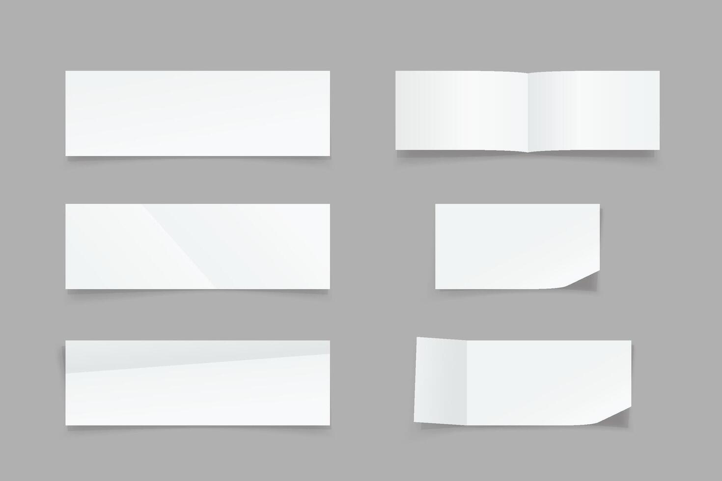 paper lists with different folds in set vector