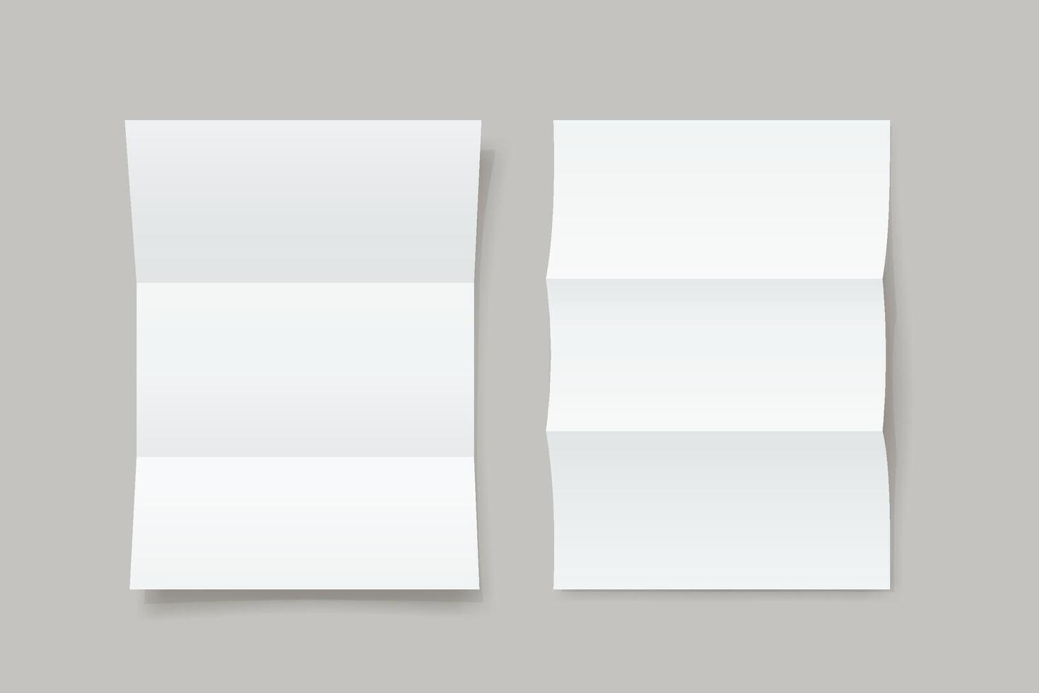 folded paper lists folded set with shadows vector