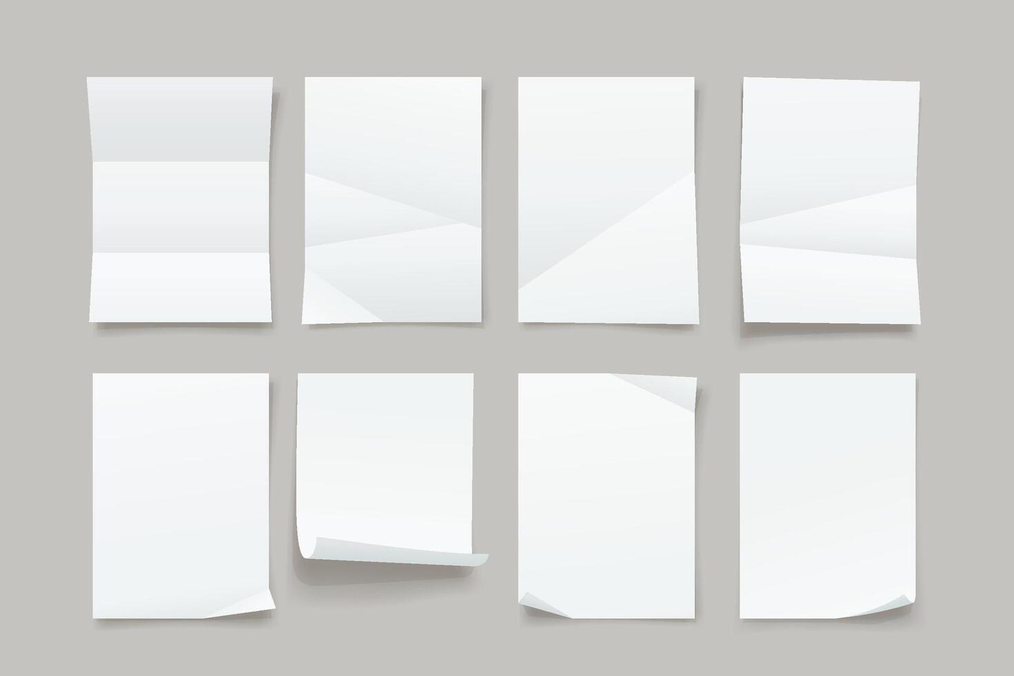 paper lists with various folds in set vector