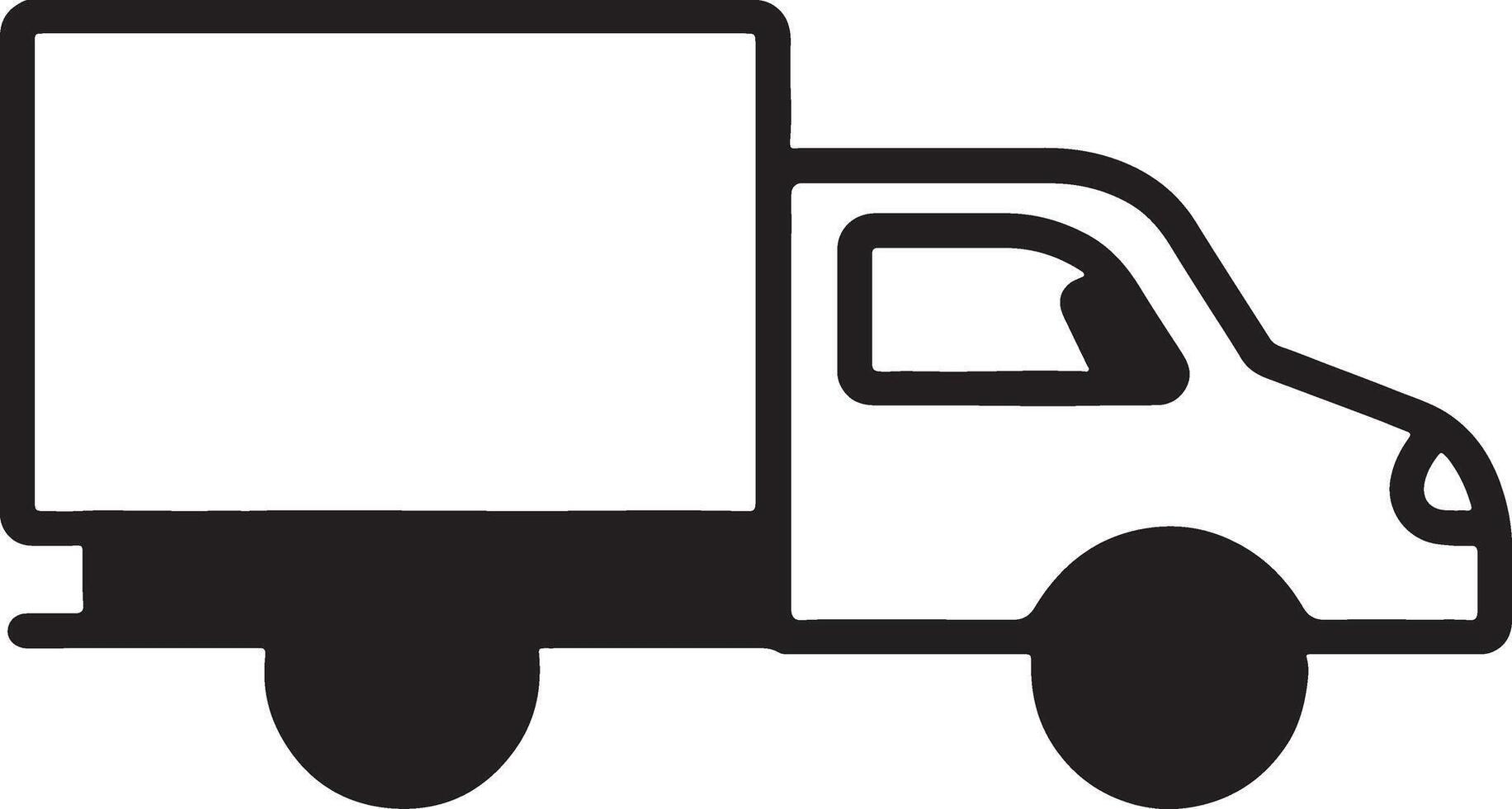 Powerful Truck Silhouette Design Minimalist Heavy Vehicle Illustration for Transportation Concepts vector